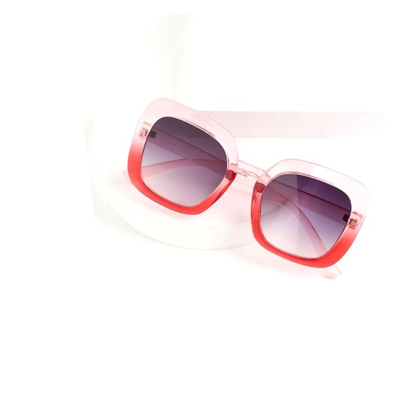 Sofisticata Accessories - New Ombré Sunglasses Yellow Pink White Semi Round